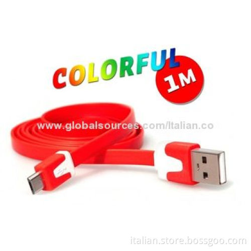 Cheap Price Flat Noodle Micro USB Cable, Charging and Data Transfer Sync, Easy to Use